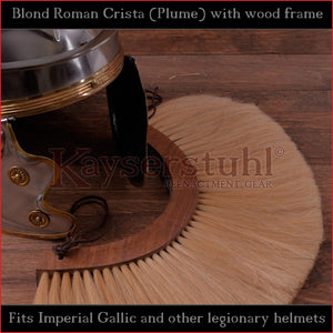 Authentic Replica - Blond Roman Crista (Plume) with wood frame