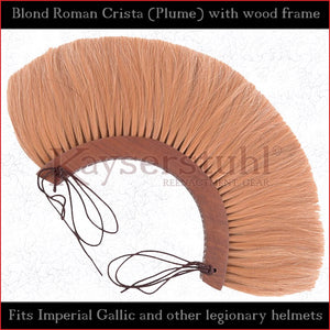 Authentic Replica - Blond Roman Crista (Plume) with wood frame