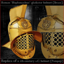 Load image into Gallery viewer, Authentic replica - Deepeeka Hoplomachus helmet (brass)