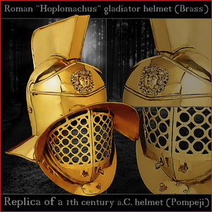 Authentic replica - Deepeeka Hoplomachus helmet (brass)