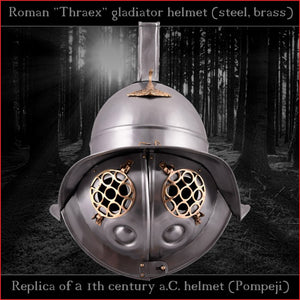 Authentic replica - Deepeeka Thraex helmet (steel & brass)