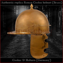Load image into Gallery viewer, Authentic replica &quot;Coolus &#39;D&#39; Haltern&quot; helmet  (brass)