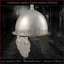 Load image into Gallery viewer, Authentic replica Celtic &quot;Montefortino&quot; helmet (steel)