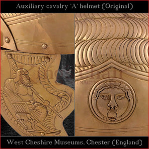 Authentic replica - "Auxiliary cavalry A" helmet (brass)