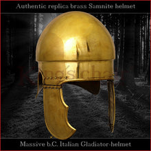 Load image into Gallery viewer, Authentic replica - Samnite helmet (brass)