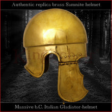 Load image into Gallery viewer, Authentic replica - Samnite helmet (brass)