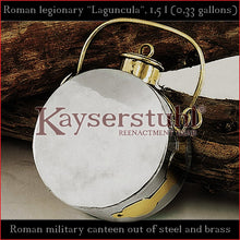 Load image into Gallery viewer, Authentic replica - Roman legionary Laguncula (steel &amp; brass)